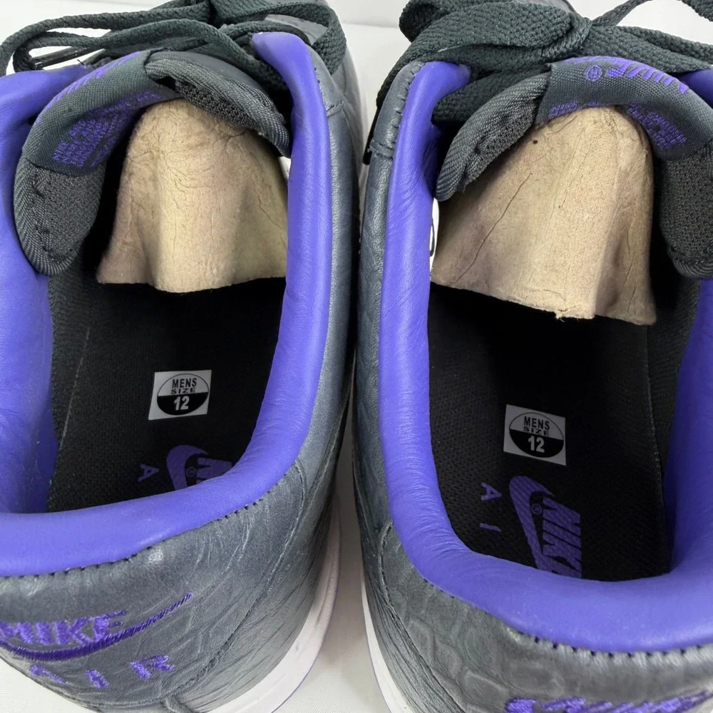 Nike Air Force 1‎ Low Premium Anthracite Court Purple 318775-021 Mens 12